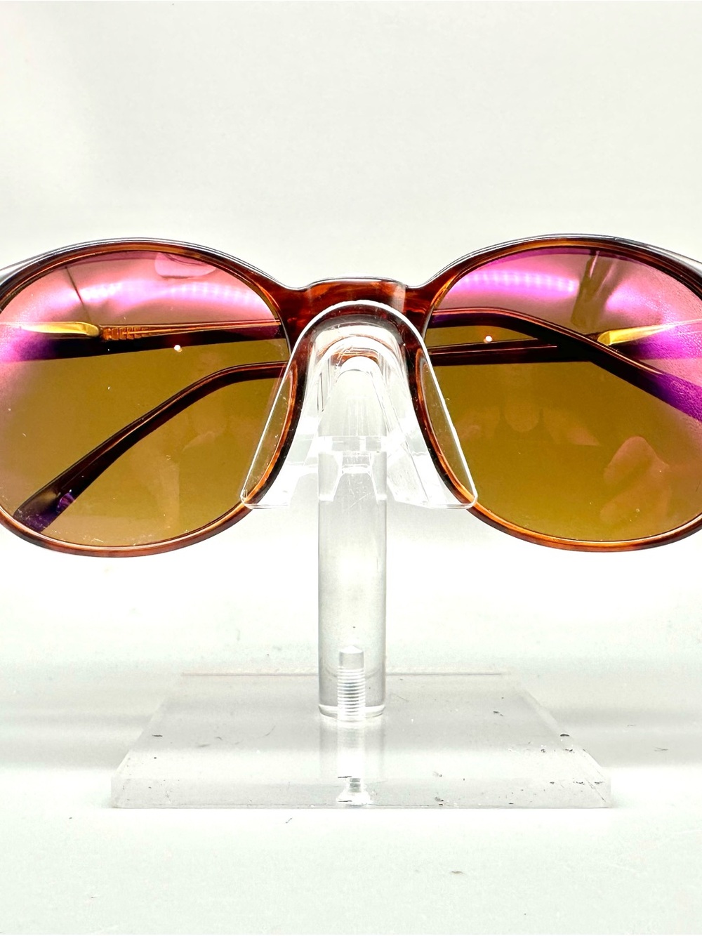 Vintage Revo Sunglasses Tortoise Shell Round Frame Hong Kong Mirror Lens 80s